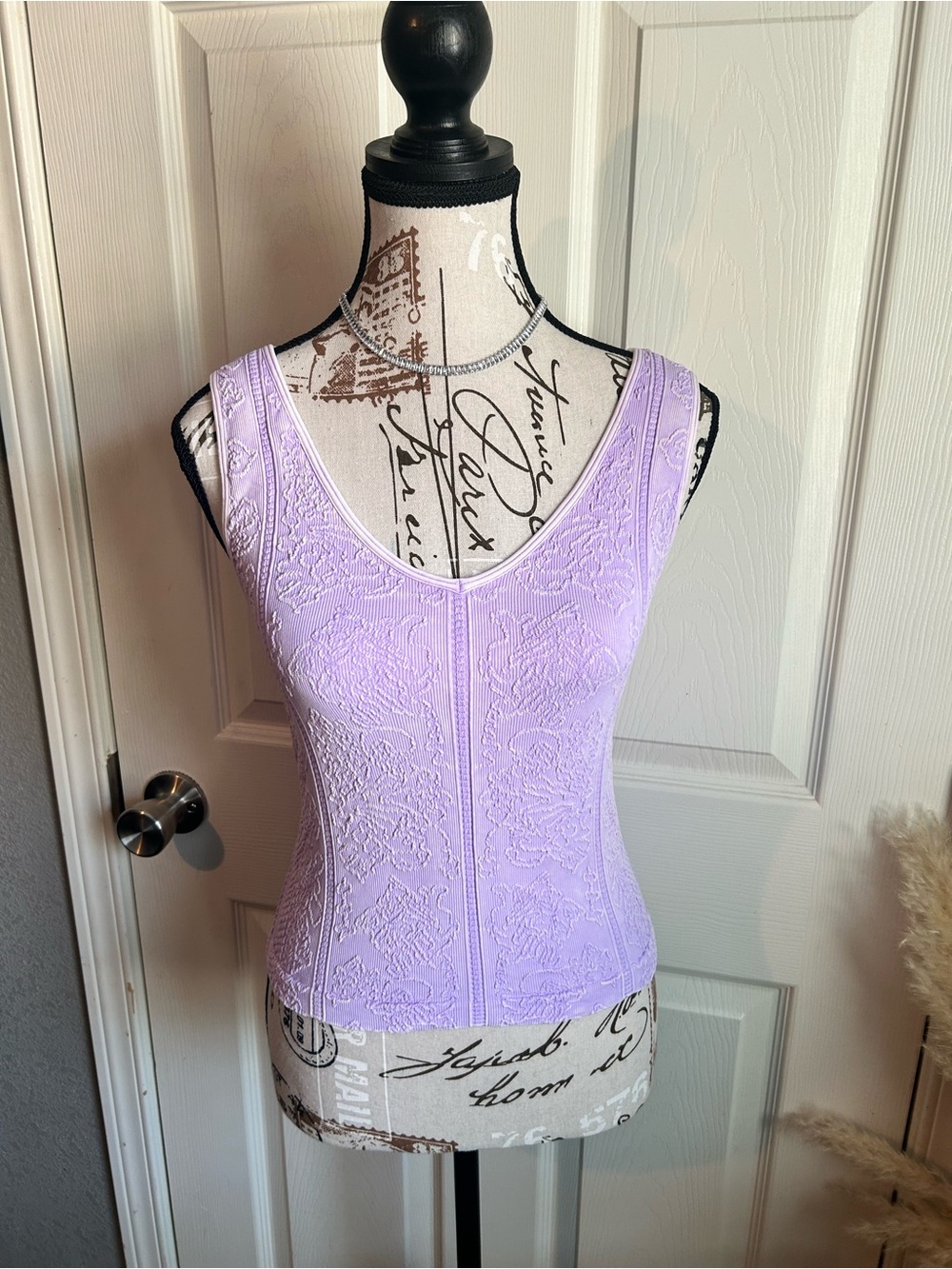 Lilac Textured Nikibiki Tank Top